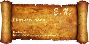 Ekstein Nóra névjegykártya