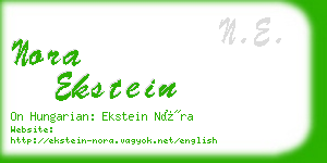 nora ekstein business card